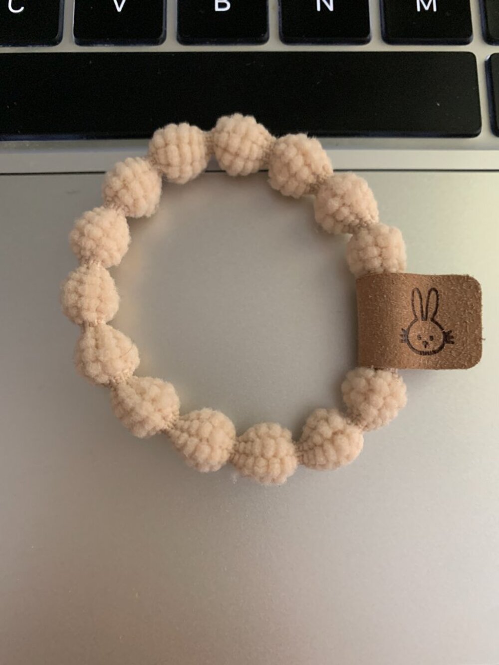 White Handmade Bunny Scrunchie